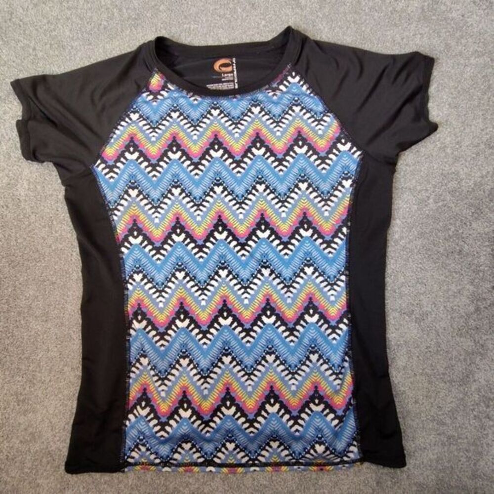 O'Rageous Women's Shirt L Colorful Boho Pattern Top Vibrant Stylish Casual